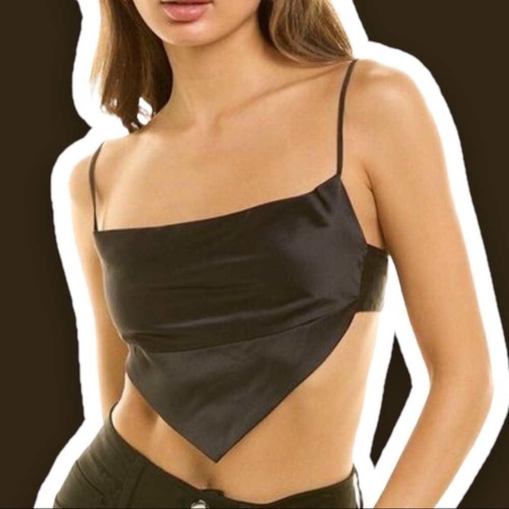 DANIELLE BERNSTEIN XL Handkerchief Cropped Tank Top